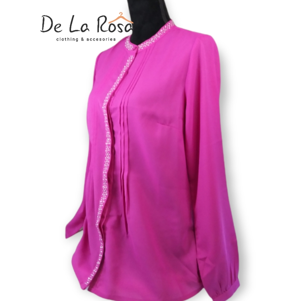 NWOT Fair Lady Collarless Blouse Size 6